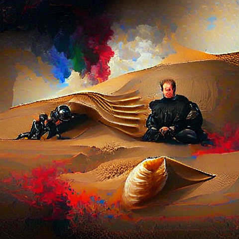 Dune generated with VQGAN and CLIP