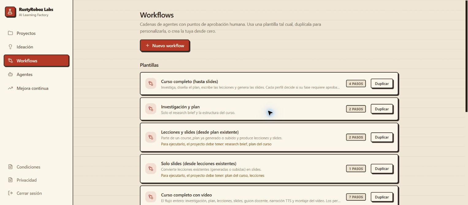 Library of complete and partial workflows