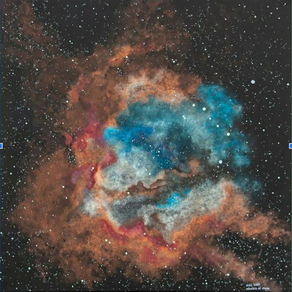 NGC 7380 MAGO, original artwork by JuliaArt