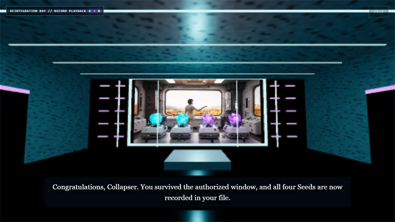 The Agency plays back the successful mission before filing the final record